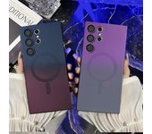 Funda magnética de carga inalámbrica para Samsung Galaxy S24, S23, S22, S24, S21 y S20 Ultra Fe Plus 5G, con degradado de silicona S24