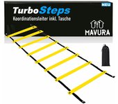 TurboSteps Profi Escalera de Coordinación Escalera de Entrenamiento Fútbol Atletas con Bolsa