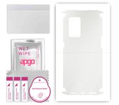 apgo Protective Skin Sticker for the back+sides compatible with Oppo Reno 6 Pro 5G, Full Wrap Film, Foil, Vinyl - Pattern Matte Transparent