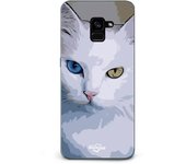 Coque pour Samsung Galaxy A8 Plus Turc de van Chat oeil bleu et oeil jaune