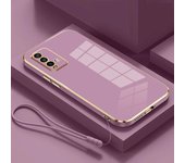Funda para Xiaomi Redmi 9T, funda Redmi 9T J19S M2010J19SG M2010J19SY, funda de lujo para teléfono Redmi 9T con revestimiento cuadrado, carcasa trasera a prueba de golpes Redmi 9T&Case & Strap azul cielo