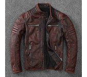 Chaquetas de moto Vintage para hombre, chaqueta de cuero 100%, abrigo de piel de vaca auténtica, ropa de motociclista para hombre, talla asiática S-6XL de otoño 6XL