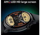 Reloj inteligente LUCKY START para hombre y mujer, resistente al agua IP68, con llamadas por Bluetooth, pantalla siempre encendida, frecuencia cardíaca, deportivo y de salud Silicon negro