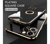 Funda de silicona de lujo con soporte para anillo cuadrado chapado para iPhone 11, 12 Pro Max, 12 Pro Max, 8, 7, 6 S Plus, 10, X, XR. for iPhone x