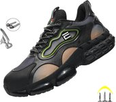 Nuevos zapatos de seguridad de trabajo a la moda para hombres, botas de trabajo de construcción, zapatillas industriales antigolpes con punta de acero para hombre, calzado 38