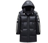 Chaqueta acolchada larga de invierno para hombre y mujer, Parkas con capucha gruesas y cálidas, plumón de pato blanco 2023, 90% XS color rosa