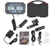 Probador de calidad del agua Digital Wifi montado en la pared 6 en 1 analizador de agua PH/EC/TDS/SALT/SG/ US Plug gris