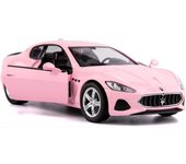 Modelo de coche de fundición a presión Ghibli a escala 1/36, coche de juguete de aleación de zinc para niños, vehículos de tracción trasera, coche de juguete para niños pequeños, regalo para niños y niñas 1/36-12.5x5.5x3.5cm color rosa