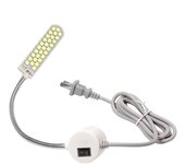 AC110-265V 2W 30LED luz para máquina de coser tubo Flexible de Base fija magnética 30led EU plug