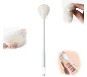 Cepillo de silicona para limpiar botellas, cepillo de mango largo, limpiador de botellas y vasos de agua, cepillo para limpiar botellas, cepillos de limpieza One Size blanco