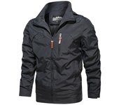 Chaqueta Bomber para Hombre con Chaquetas De Vuelo Ligeras Y Multibolsillos Chaqueta Militar Varisty Informal para Hombre Cortavientos con Cremallera De Moda Tallas Grandes M gris