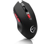 Ratón inalámbrico YWYT G817 2,4G ratón inalámbrico para juegos 2400DPI 6 botones ratón ergonómico óptico con negro
