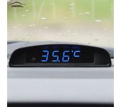 ONEWELL-reloj automático 3 en 1, termómetro y Monitor de voltaje, relojes electrónicos para coche, luces nocturnas, medidor de voltaje y temperatura blanco