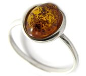 Anillo de plata 'Inspiración' ámbar (rodio) 52 plata