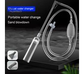 Aspirador de piscina con 2 adaptadores de boquilla Manguera de sifón transparente Válvula ajustable Cambio de agua de tanque de peces desmontable Spa Bañera de hidromasaje Inalámbrico Short gris