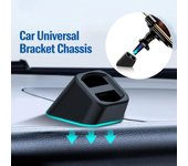 1 soporte universal para cargador inalámbrico de coche, soporte para salpicadero, clip para salida de aire de teléfono móvil negro