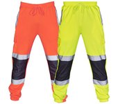 Hombres Trabajo en carretera Monos de alta visibilidad Pantalones casuales de trabajo con bolsillo pantalones casuales L