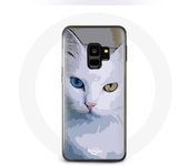 Coque pour samsung galaxy S9 plus Turc de van Chat oeil bleu et oeil jaune