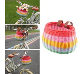 Cesta de bicicleta para niños, impermeable, con correas de sujeción, para manillar delantero de bicicleta de niña y niño