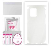 apgo Protective Skin Sticker for the back+sides compatible with Realme 9 Pro Plus, Full Wrap Film, Foil, Vinyl - Pattern Matte Transparent