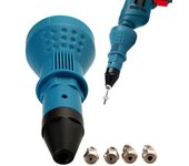 Adaptador de pistola remachadora eléctrica, herramienta remachadora de taladro, tuerca de inserción de Taladro Inalámbrico para persiana de 2,4 a 4,8mm azul