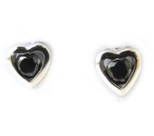 Les Trésors De Lily [M1757] - Boucles Argent 'Love' noir (5 mm) negro