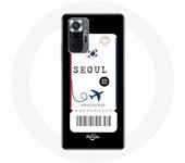 Coque pour Xiaomi Redmi Note 10 Pro Billet d'avion Seoul Corée du Sud