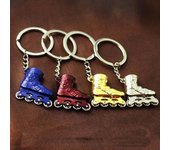 Keyring Car Key Ring Skate Bag Holder Skate Key Chain Single row skating Key Chain Skating Pendant plata