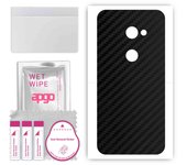 apgo Protective Skin Sticker for the back compatible with Sharp Aquos Zero, Wrap Film, Foil, Vinyl - Pattern Carbon Black