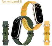Correa de pulsera trenzada original para Xiaomi Mi Band 8 NFC Correa de reloj de nailon de cuero Relojes inteligentes Correas de reloj para MI Band 8 Accesorios portátiles For Mi Band 3 4 5 6