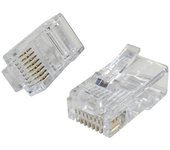 Conector telefónico RJ45 para cable de núcleo sólido 50 piezas