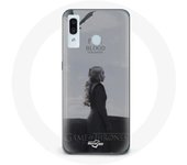 Coque maniacase pour Samsung Galaxy A20 Game of Thrones Saison 8 Daenerys Targaryen feu et sang Le Trône de Fer Logo Gris