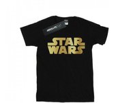 Star Wars Boys Gold Logo T-Shirt 9-11 Years negro