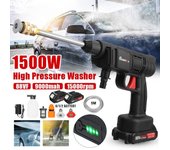Lavadora de coche de alta presión inalámbrica, 50Bar, 1500W, pistola de lavado de coche recargable, pistola de agua eléctrica, máquina de espuma para batería Makita de 18V Only machine