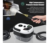 Limpiador a vapor de 2500 W, lavadora a chorro de alta temperatura, campana extractora para cocina, aire acondicionado, máquina de limpieza de automóviles, electrodomésticos UK blanco