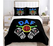 Juego de funda de edredón y funda de almohada para cama de matrimonio DAF Truck Casal, textiles para el hogar, tamaño doble, tamaño Queen y King, regalo para niños 135X200cm-2pcs