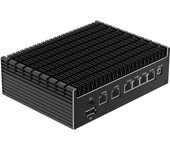 Mini PC sin ventilador Skynew Celeron 5205U silencioso de 256 GB, mini PC de bajo consumo de energía, sin sistema operativo, x 6 Modelo K16 / 4 GB / RTC / Wake Lan / PXE Boot / Número de LAN