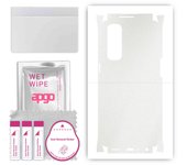apgo Protective Skin Sticker for the back+sides compatible with Oppo Reno4 Pro, Full Wrap Film, Foil, Vinyl - Pattern Matte Transparent