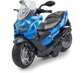 Modelo de juguete de motocicleta BMW RX120 1/12, juguete de motocicleta extraíble con luz musical, adorno de decoración de escritorio de oficina, juguetes de motocicleta, réplica de regalo para niños 1/12-Size:14*10*7cm azul