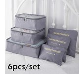 Juego de 6 bolsas organizadoras de viaje para guardar ropa, maletas, armarios y el hogar rojo vino