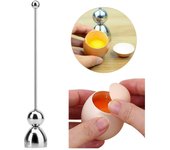 Conveniente adorno para huevos cocidos, cortador de galletas de cáscara de huevo, cortador de acero inoxidable, tijera, abridor de tijeras, OK 0255