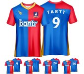 Camisetas de entrenamiento del uniforme de fútbol local del AFC Richmond para hombres y niños L azul