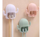 Soporte de pared para cepillos de dientes, estante de almacenamiento de cepillos de dientes eléctrico, multifuncional, creativo, sin rastro, accesorios de baño, 1 ud. verde