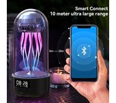 Altavoz creativo con forma de medusa mecánica móvil y Bluetooth, lámpara colorida, altavoz con forma de pulpo, caja de audio, adornos para el hogar y el escritorio, regalo gris