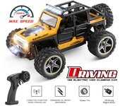 Nuevo mini coche teledirigido de 2,4 G 1:Camión todoterreno Wrangler 2WD modelo 22 con luces, control remoto, mecánico, juguete para niños negro