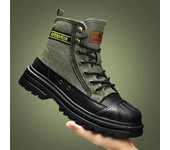 Zapatos de motocicleta, zapatos de seguridad con plataforma para el trabajo, botas tácticas para hombre, botas de montañismo para exteriores, botas casuales de vaquero 39