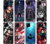 Funda de Anime Demon Slayer Tanjiro para Samsung Galaxy A12, A02S, A22, A32, A52, A72, A71, A51, A41, A31, A21, A11, A50, A70, A10, A20S, color negro Samsung A41