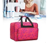 Soporte para máquina de coser rojo rosa