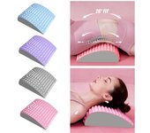 Masaje de espalda baja, tratamiento para aliviar el dolor, camilla para espalda, almohada Lumbar crónica, soporte Corrector de postura de hernia de disco gris