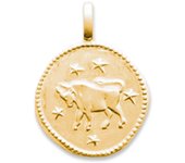 Les Trésors De Lily [Q8174] - Colgante 'Toro' Chapado en Oro - 16 mm oro